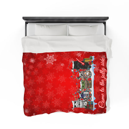 OMNI™ Star Wars Cartoon (Come To The Jolly Side) Christmas Themed Velveteen Plush Blanket