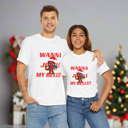 OMNI™ Deadpool Santa (Wanna Jingle My Bells?) Unisex Heavy Cotton T-Shirt