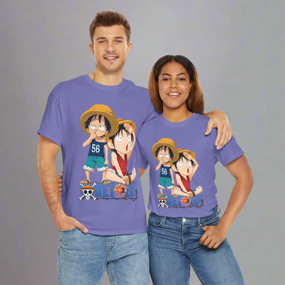 OMNI™ One Piece Luffy & Ace Brotherhood Unisex Heavy Cotton T-Shirt