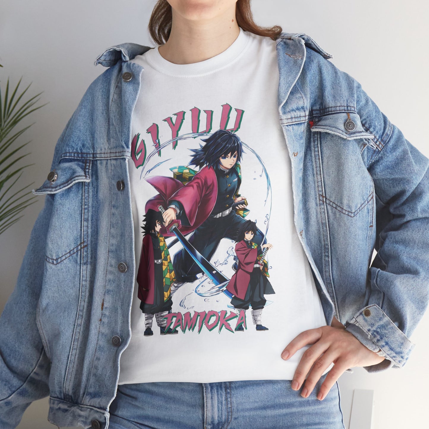 OMNI™ Demon Slayer Water Hashira Giyu Tomioka Unisex Heavy Cotton T-Shirt