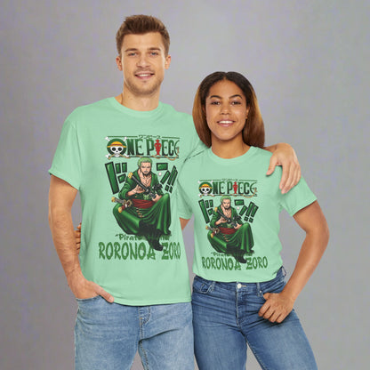 OMNI™ One Piece Pirate Hunter Roronoa Zoro Unisex Heavy Cotton T-Shirt