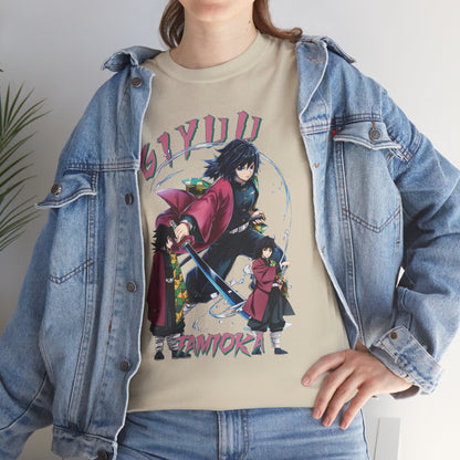 OMNI™ Demon Slayer Water Hashira Giyu Tomioka Unisex Heavy Cotton T-Shirt