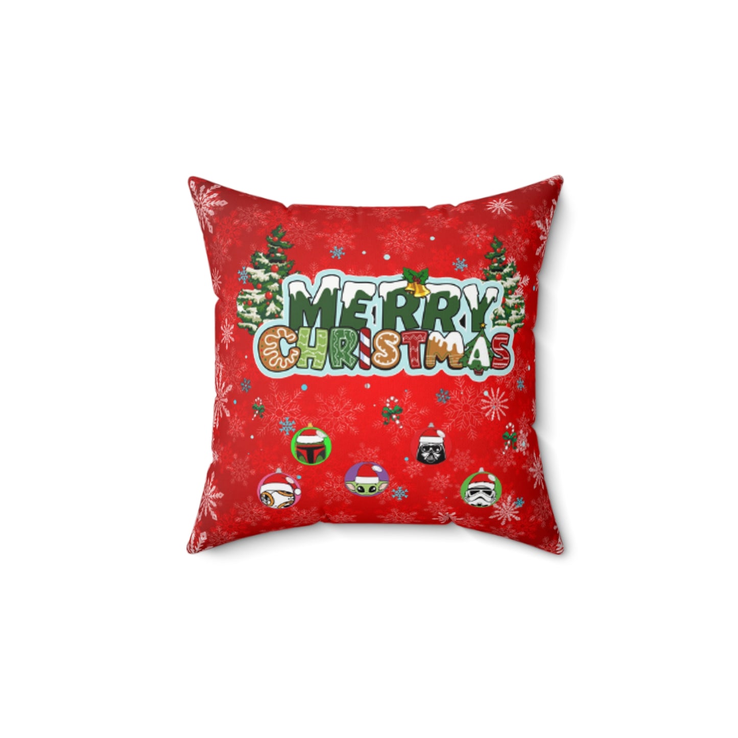 OMNI™ Star Wars Merry Christmas Spun Polyester Square Pillow