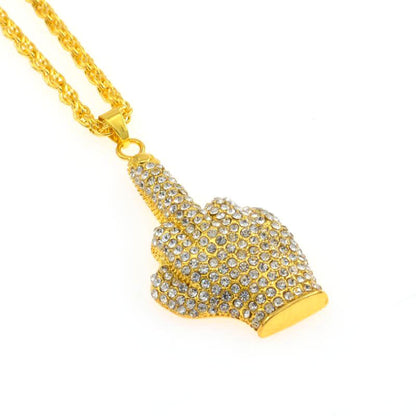 OMNI™ Middle Finger Diamond Necklace