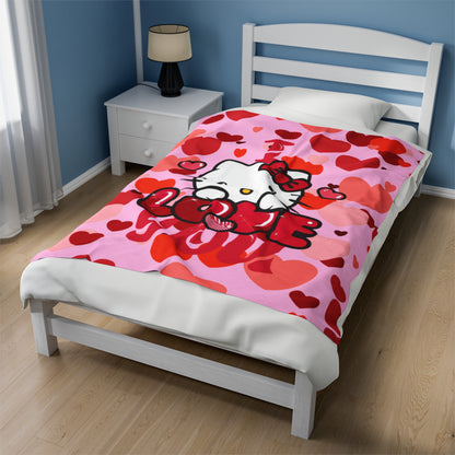 OMNI™ Hello Kitty Valentine's Day Velveteen Plush Blanket