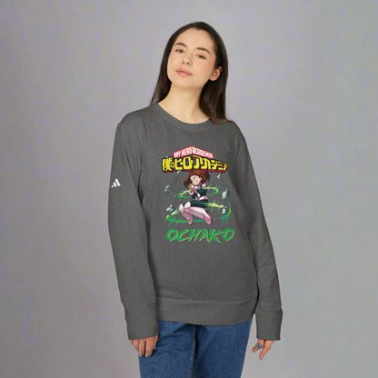OMNI™ My Hero Academia Ochako Uraraka Adidas Unisex Fleece Crewneck Sweatshirt