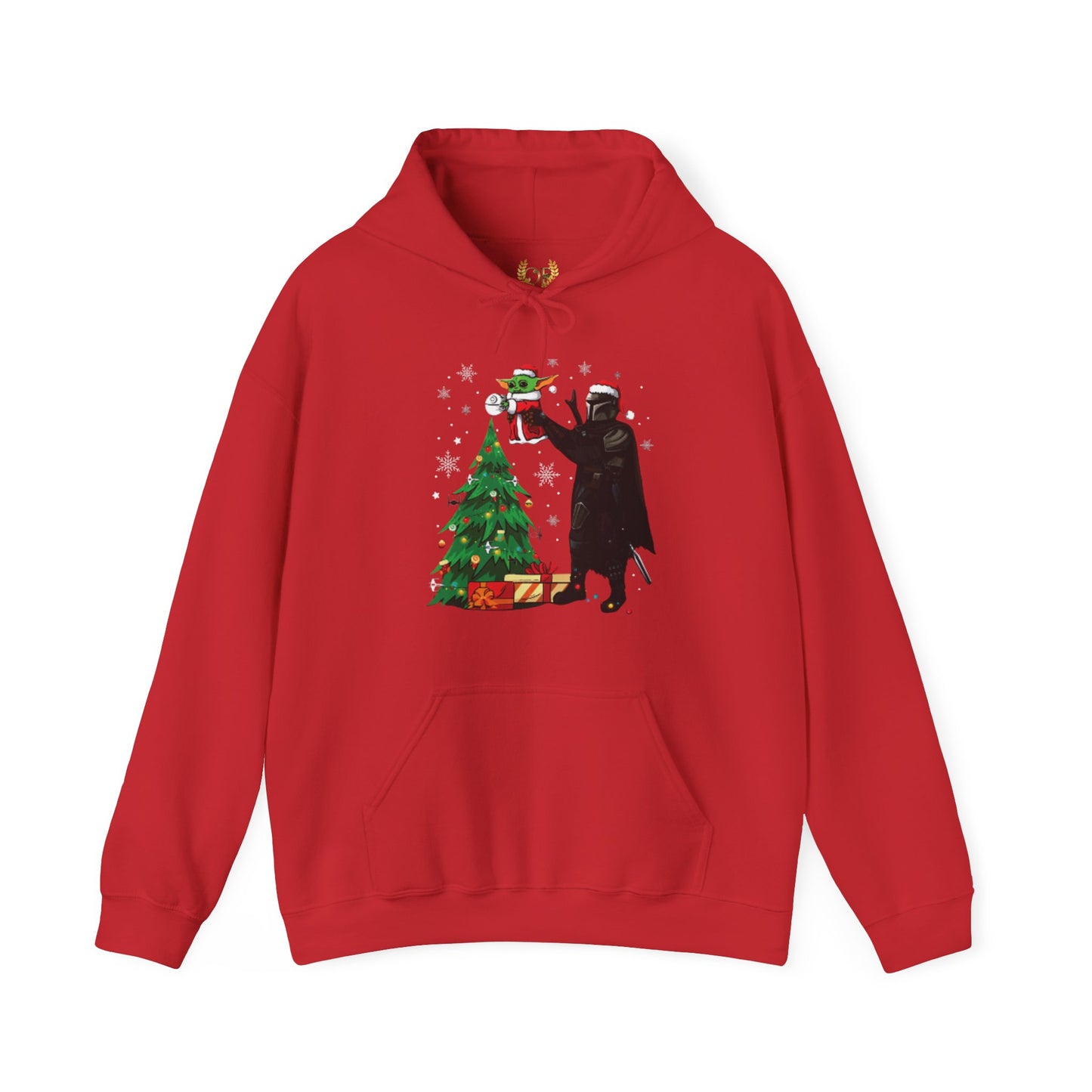 OMNI™ Star Wars Mandalorian and Baby Yoda Christmas Themed Unisex Hoodie