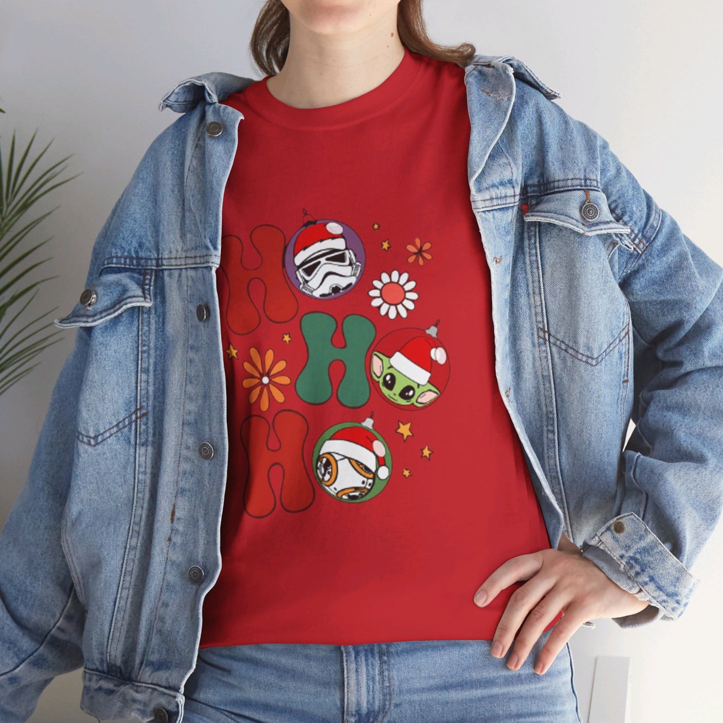 OMNI™ HO! HO! HO! Star Wars Christmas Themed Unisex Heavy Cotton T-Shirt