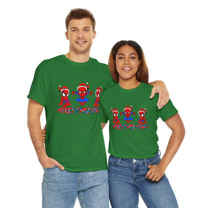 OMNI™ Spider-man Christmas Themed Unisex Heavy Cotton T-Shirt