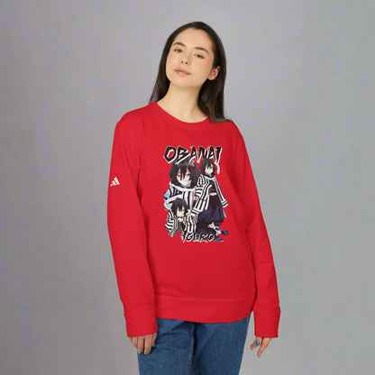 OMNI™ Demon Slayer Serpent Hashira Obanai Iguro Adidas Unisex Fleece Crewneck Sweatshirt