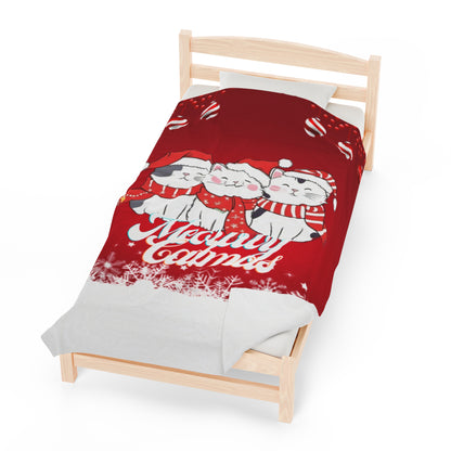 OMNI™ Meowwy Catmas Velveteen Plush Blanket