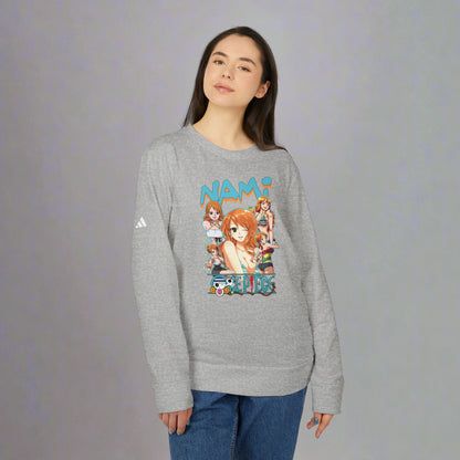 OMNI™ One Piece Cat Burglar Nami Adidas Unisex Fleece Crewneck Sweatshirt