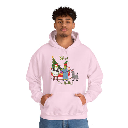 OMNI™ Shrek The Halls! (Shrek Trio: Shrek, Fiona and Donkey) Christmas Themed Unisex Hoodie