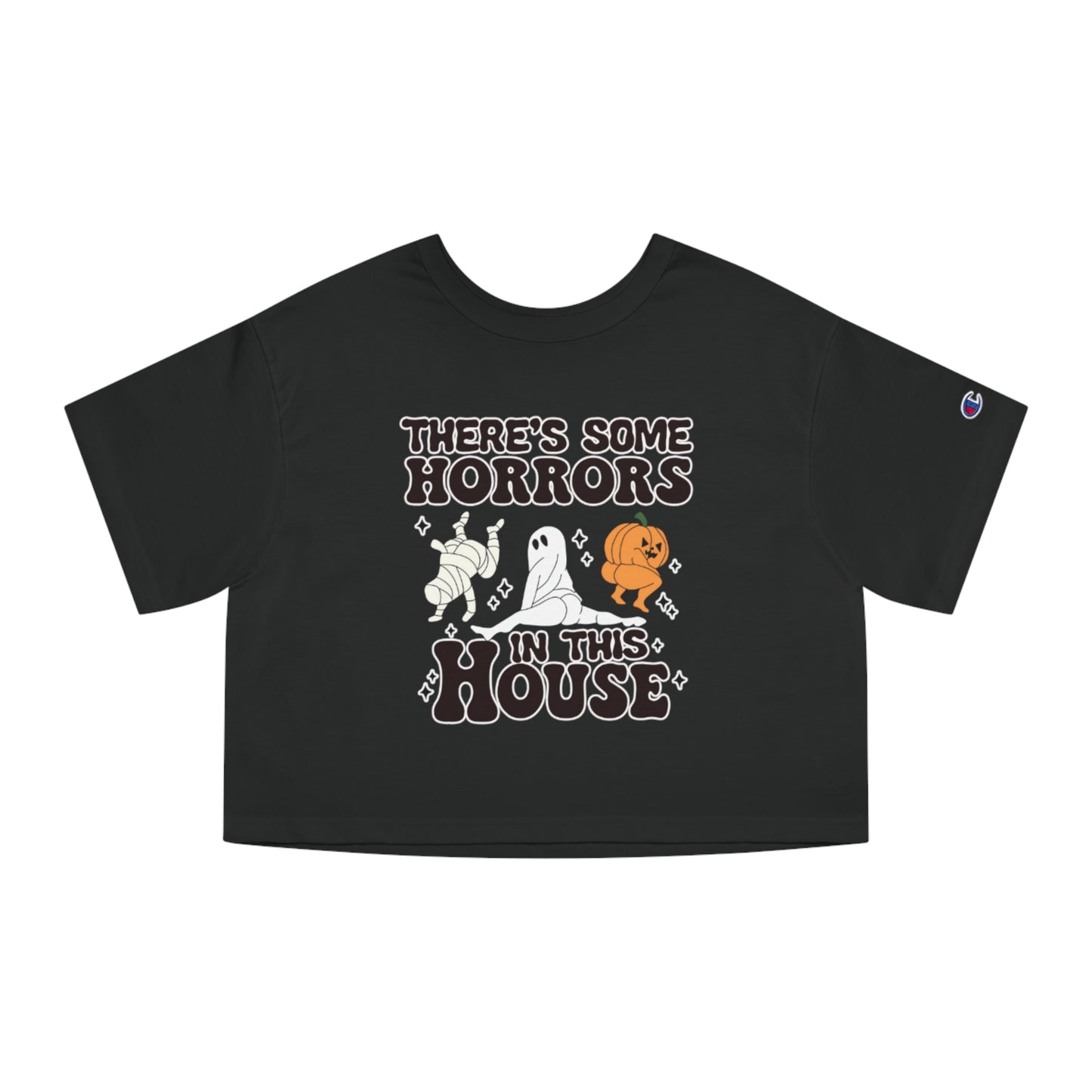 OMNI™ There's Some Horrors In This House Halloween Champion Women's Heritage Cropped T-Shirt