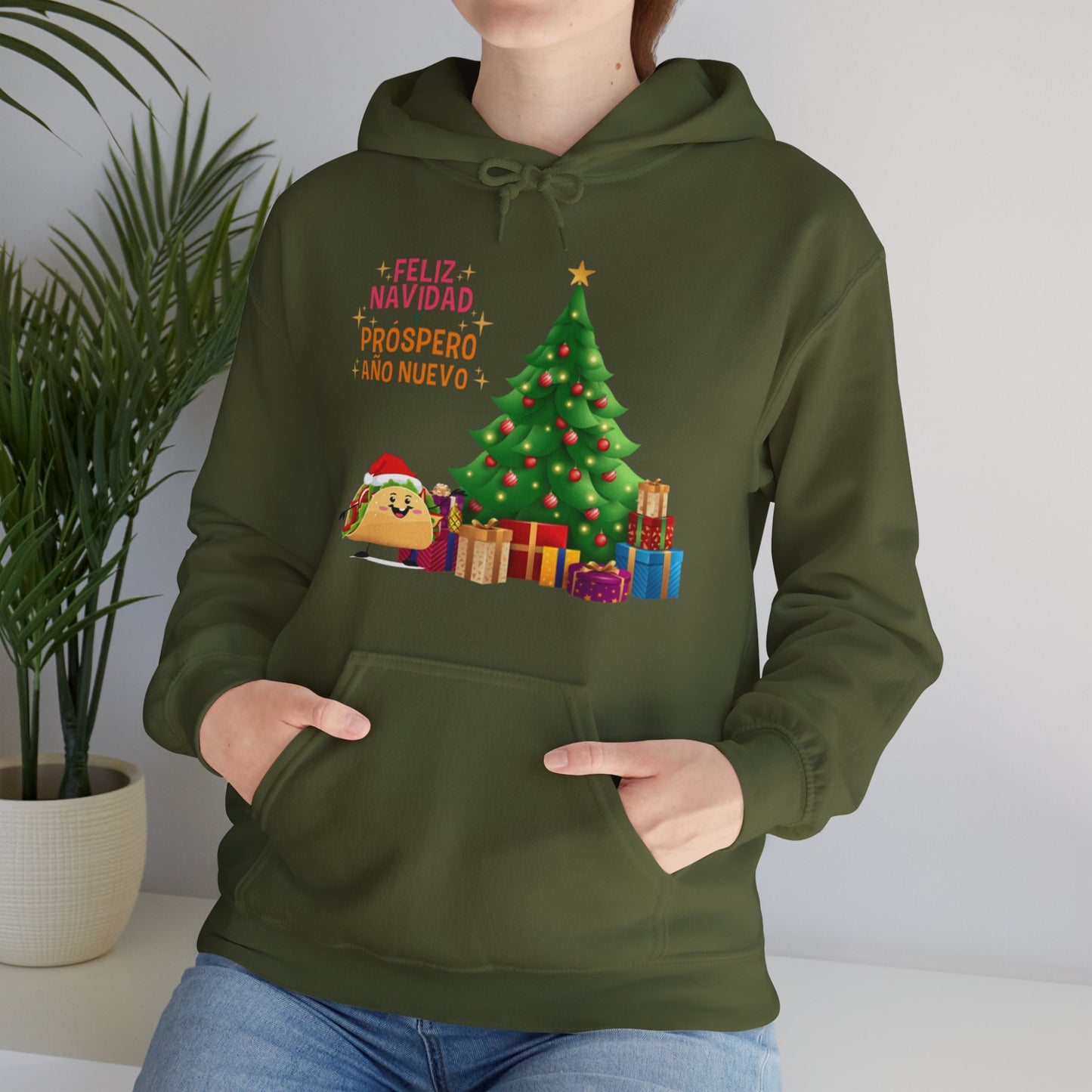 OMNI™ Taco Santa Christmas Holiday Themed Unisex Hoodie