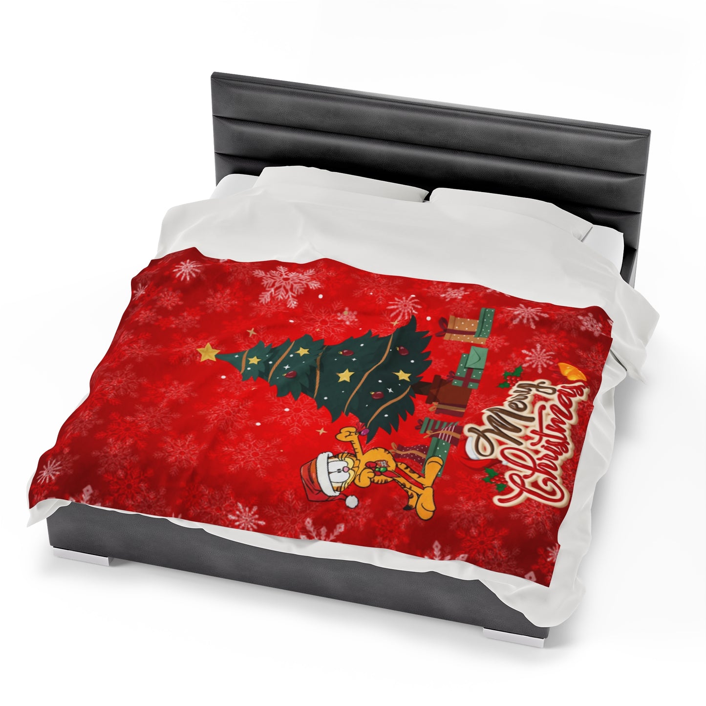 OMNI™ Garfield Christmas Themed Velveteen Plush Blanket