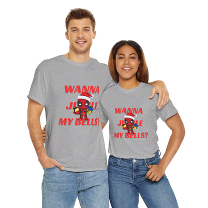 OMNI™ Deadpool Santa (Wanna Jingle My Bells?) Unisex Heavy Cotton T-Shirt