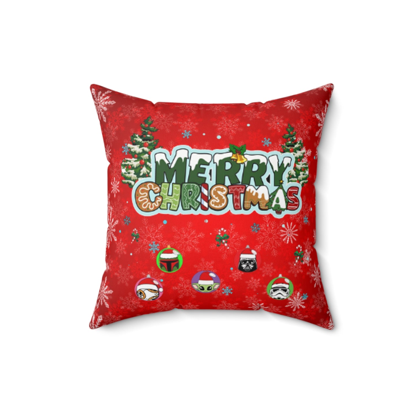 OMNI™ Star Wars Merry Christmas Spun Polyester Square Pillow