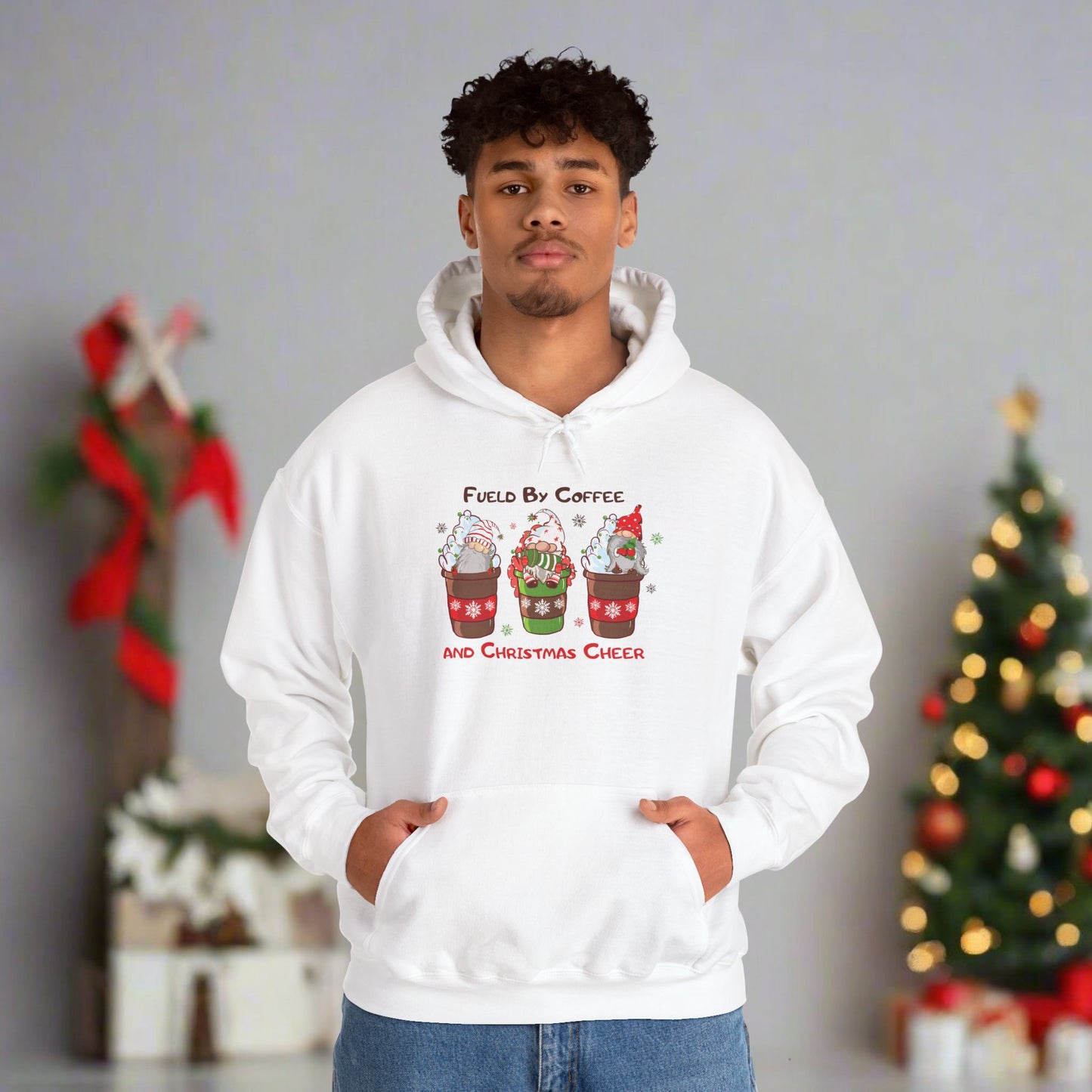 OMNI™ Fueld By Coffee And Christmas Cheer Unisex Heavy Blend Hoodie