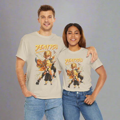 OMNI™ Demon Slayer Zenitsu Agatsuma Unisex Heavy Cotton T-Shirt