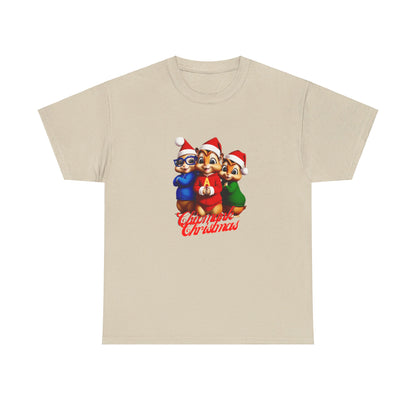 OMNI™ Chipmunk Christmas Unisex Heavy Cotton T-Shirt