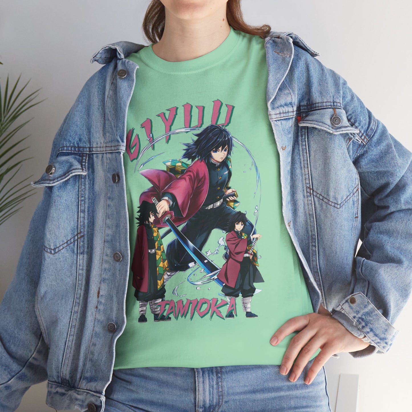 OMNI™ Demon Slayer Water Hashira Giyu Tomioka Unisex Heavy Cotton T-Shirt