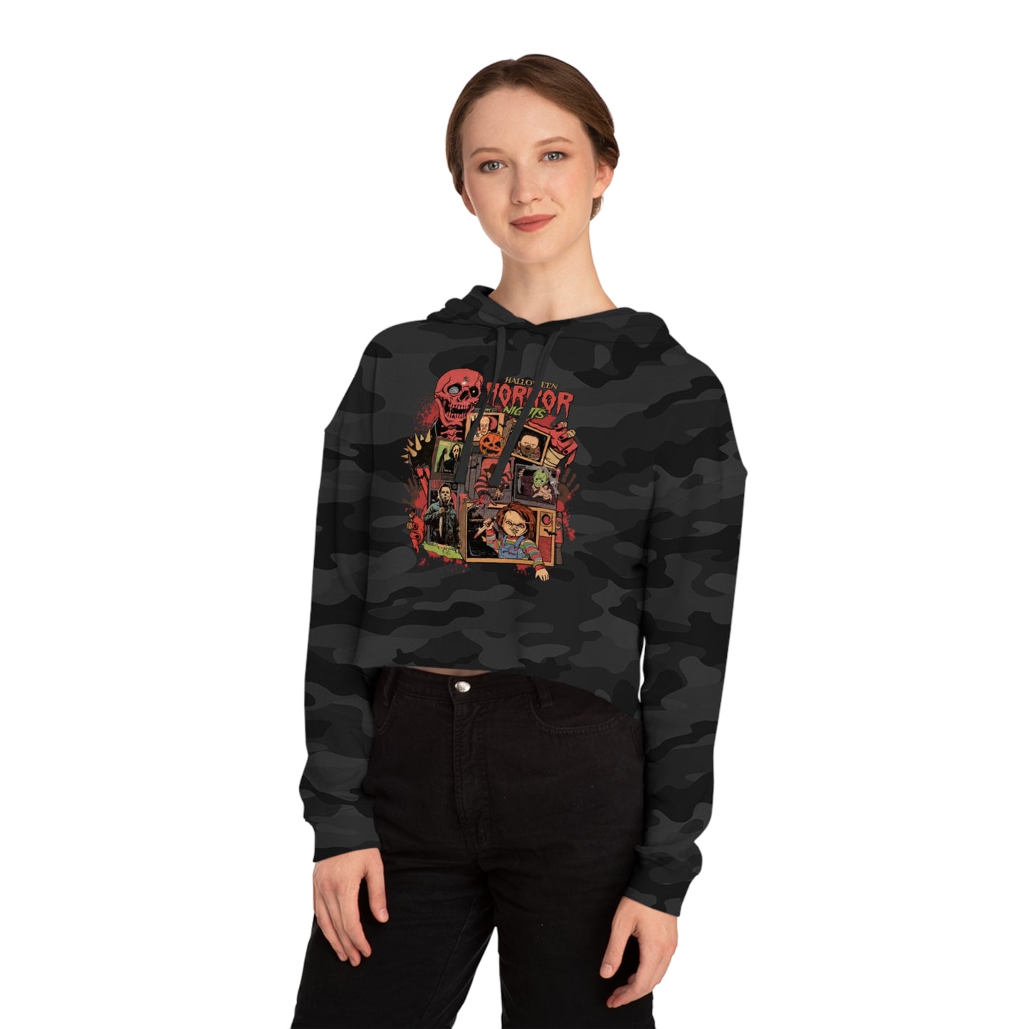 OMNI™ Halloween Horror Nights Women’s Cropped Hoodie