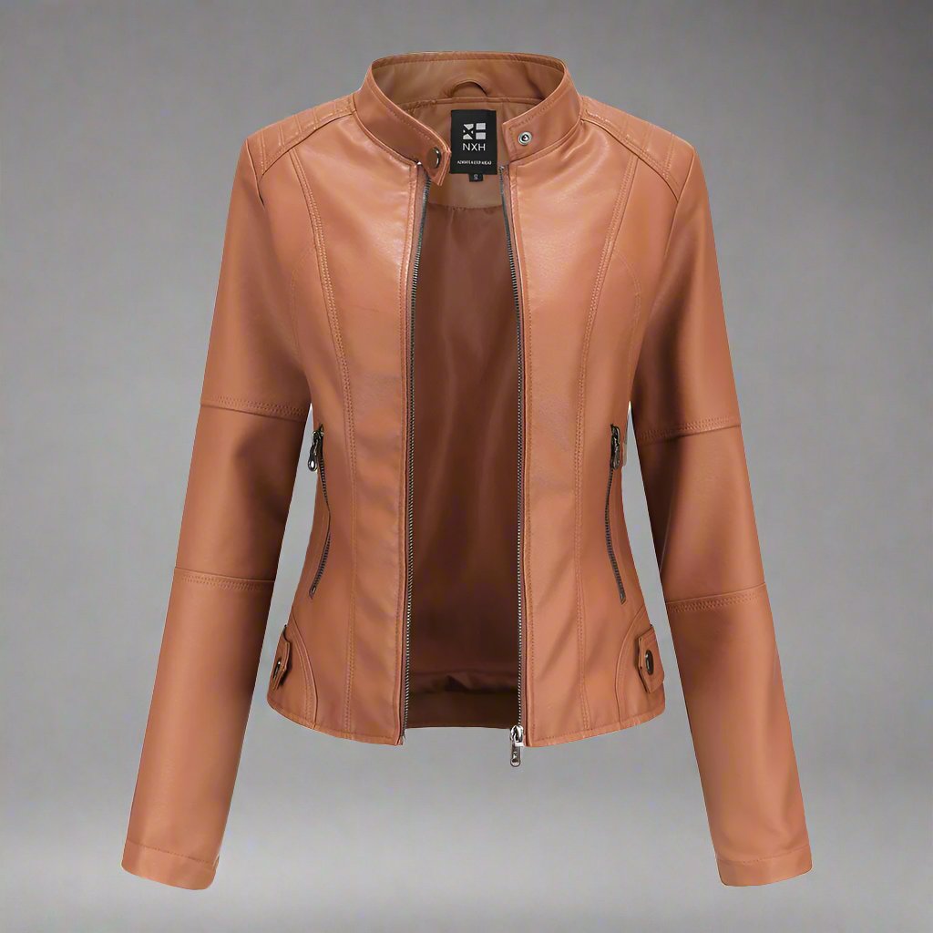 OMNI™ Women's Full-Zipped Leather Jacket