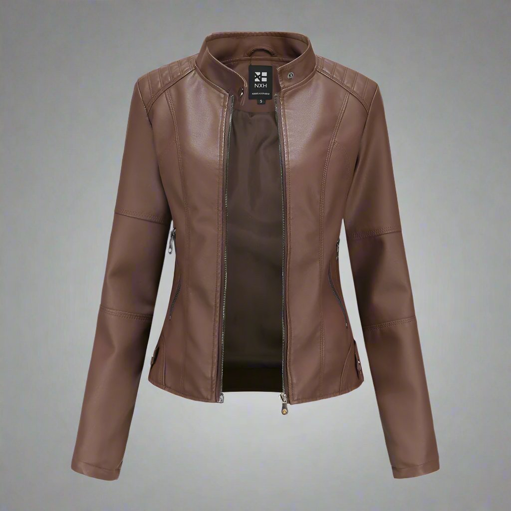 OMNI™ Women's Full-Zipped Leather Jacket