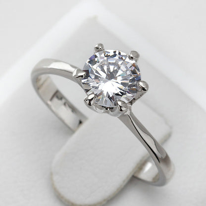 OMNI™ Platinum Single Row Diamond Ring