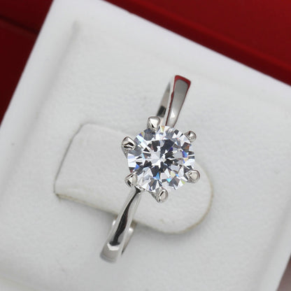 OMNI™ Platinum Single Row Diamond Ring