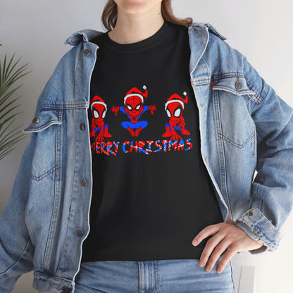 OMNI™ Spider-man Christmas Themed Unisex Heavy Cotton T-Shirt