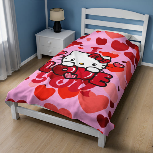 OMNI™ Hello Kitty Valentine's Day Velveteen Plush Blanket