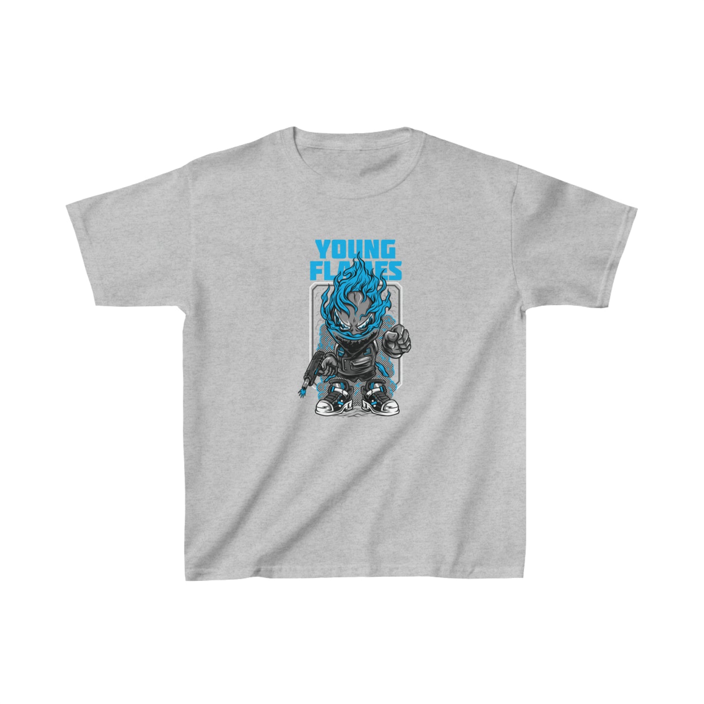 OMNI™ Young Flames Kids Heavy Cotton T-Shirt