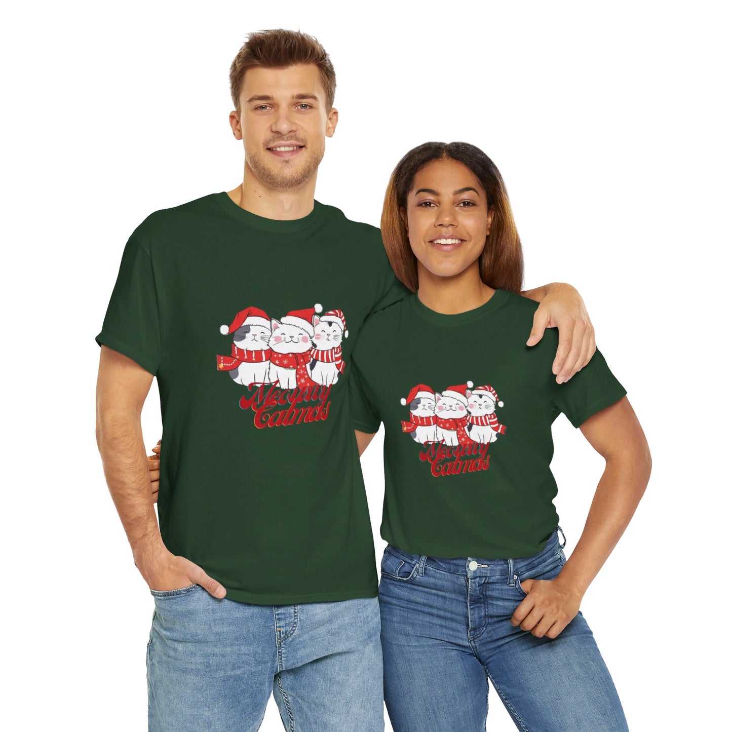 OMNI™ Meowwy Catmas Christmas Heavy Cotton Unisex T-Shirt