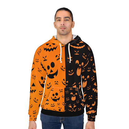 OMNI™ Orange and Black Jack O'Lantern Grin Unisex Pullover Hoodie