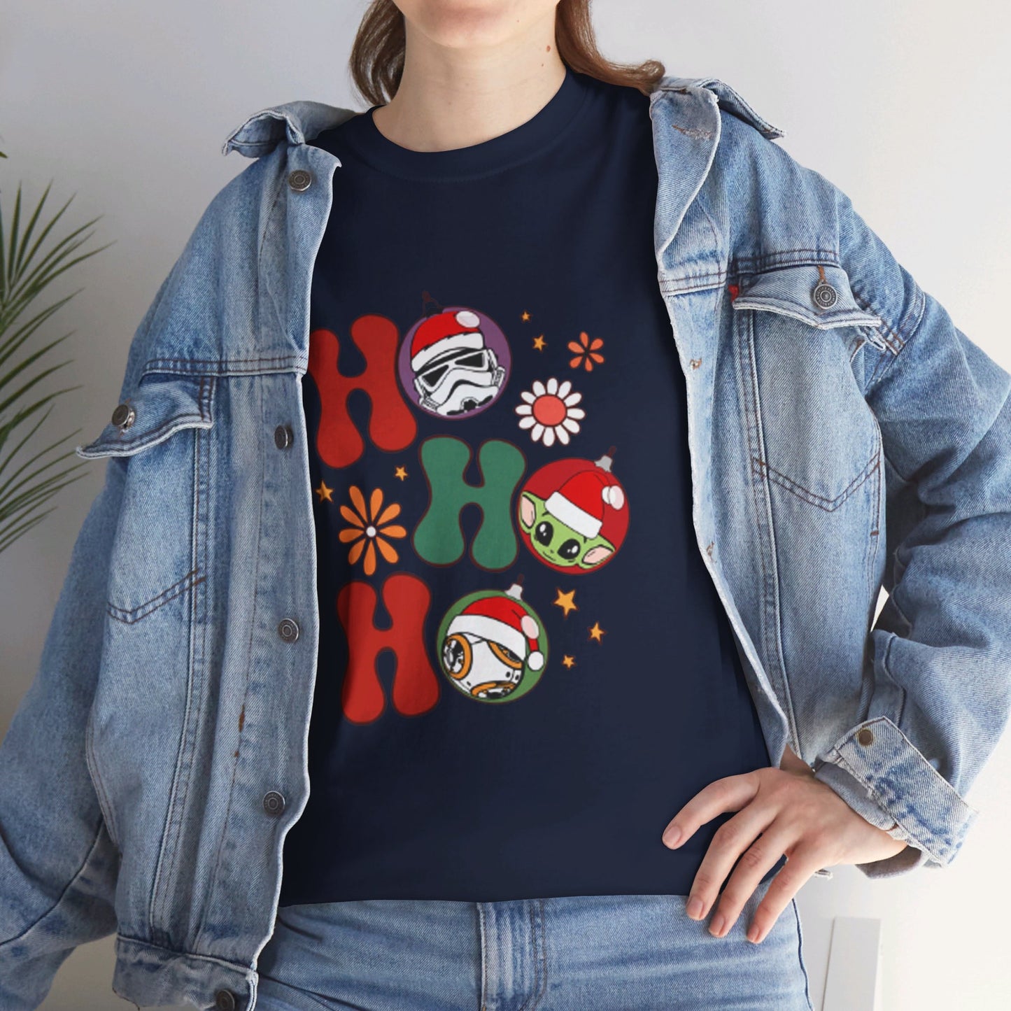 OMNI™ HO! HO! HO! Star Wars Christmas Themed Unisex Heavy Cotton T-Shirt