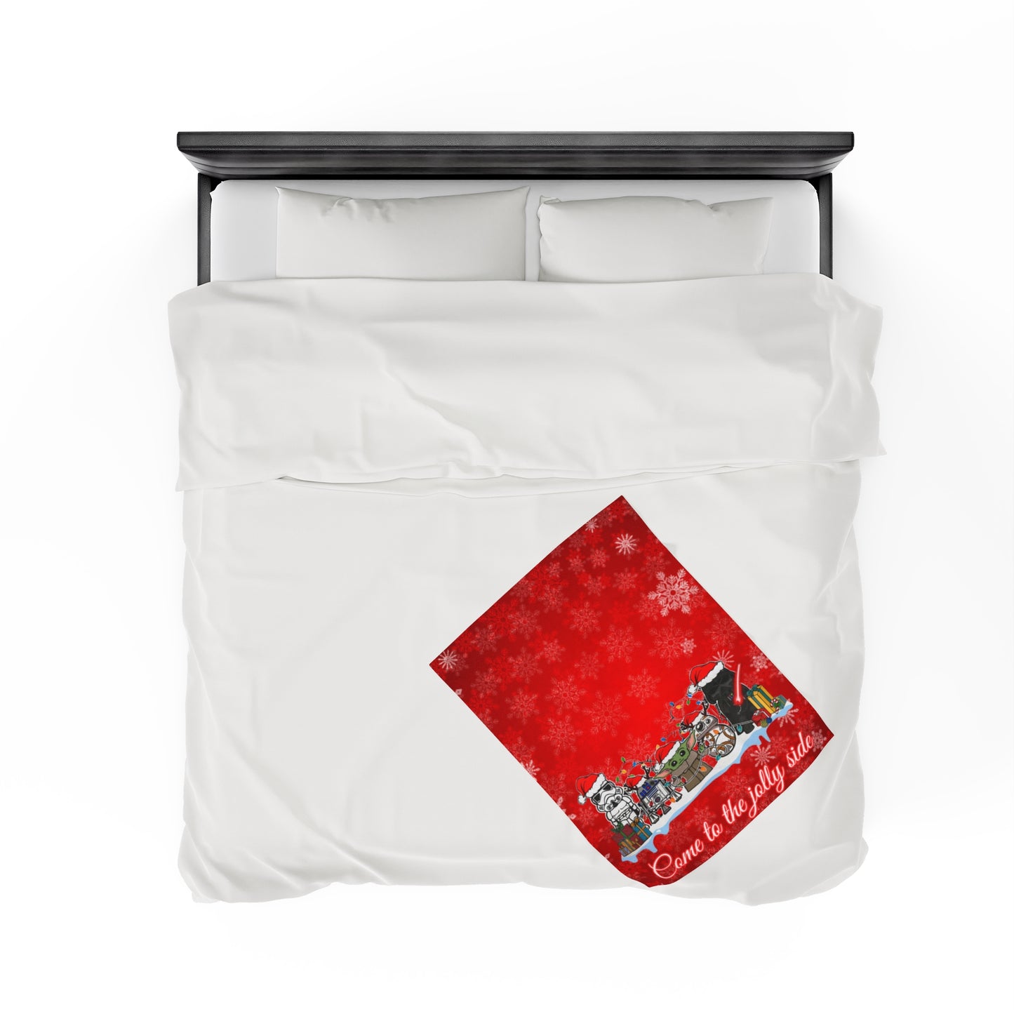 OMNI™ Star Wars Cartoon (Come To The Jolly Side) Christmas Themed Velveteen Plush Blanket