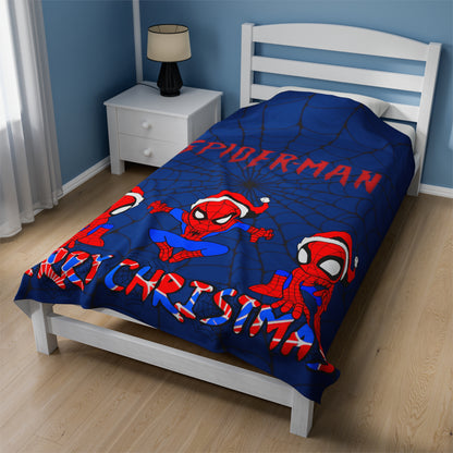 OMNI™ Spider-man Christmas Themed Velveteen Plush Blanket