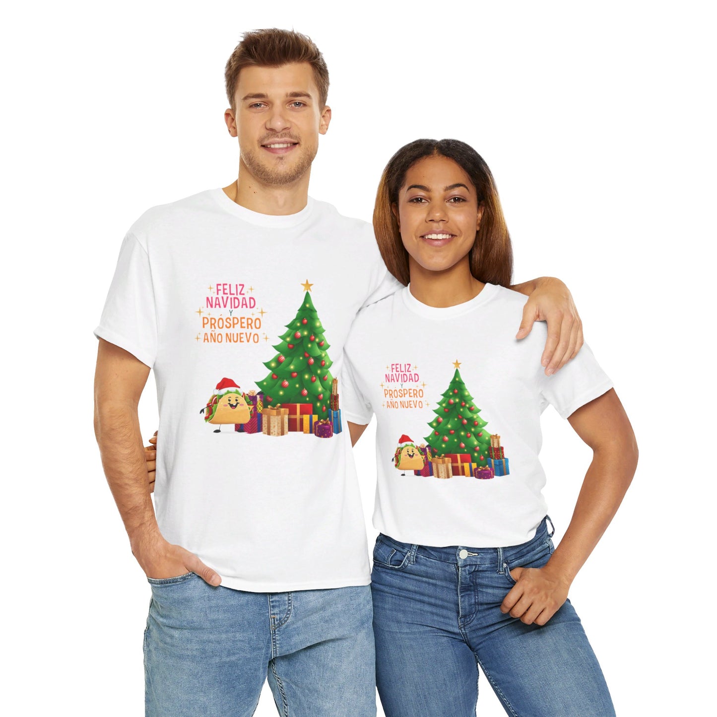 OMNI™ Taco Santa Christmas Holiday Themed Unisex Heavy Cotton T-Shirt