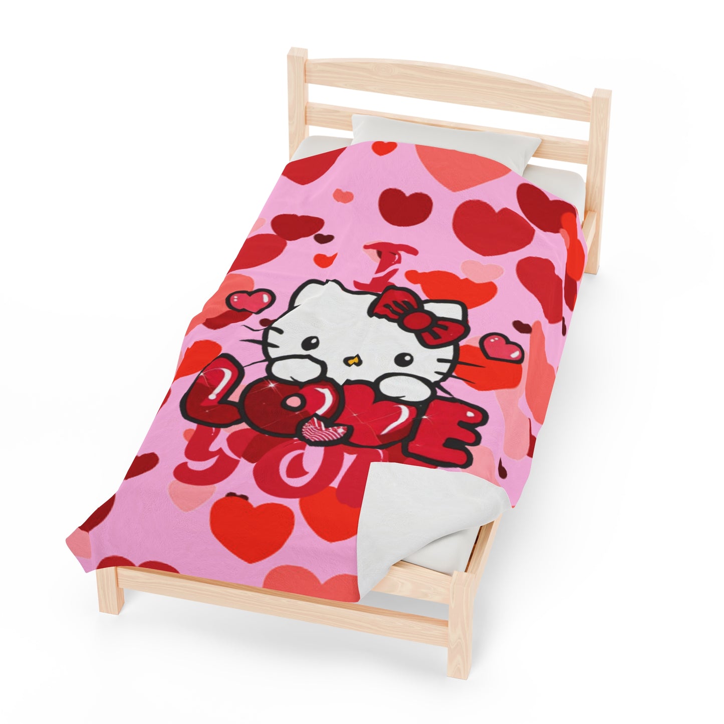 OMNI™ Hello Kitty Valentine's Day Velveteen Plush Blanket