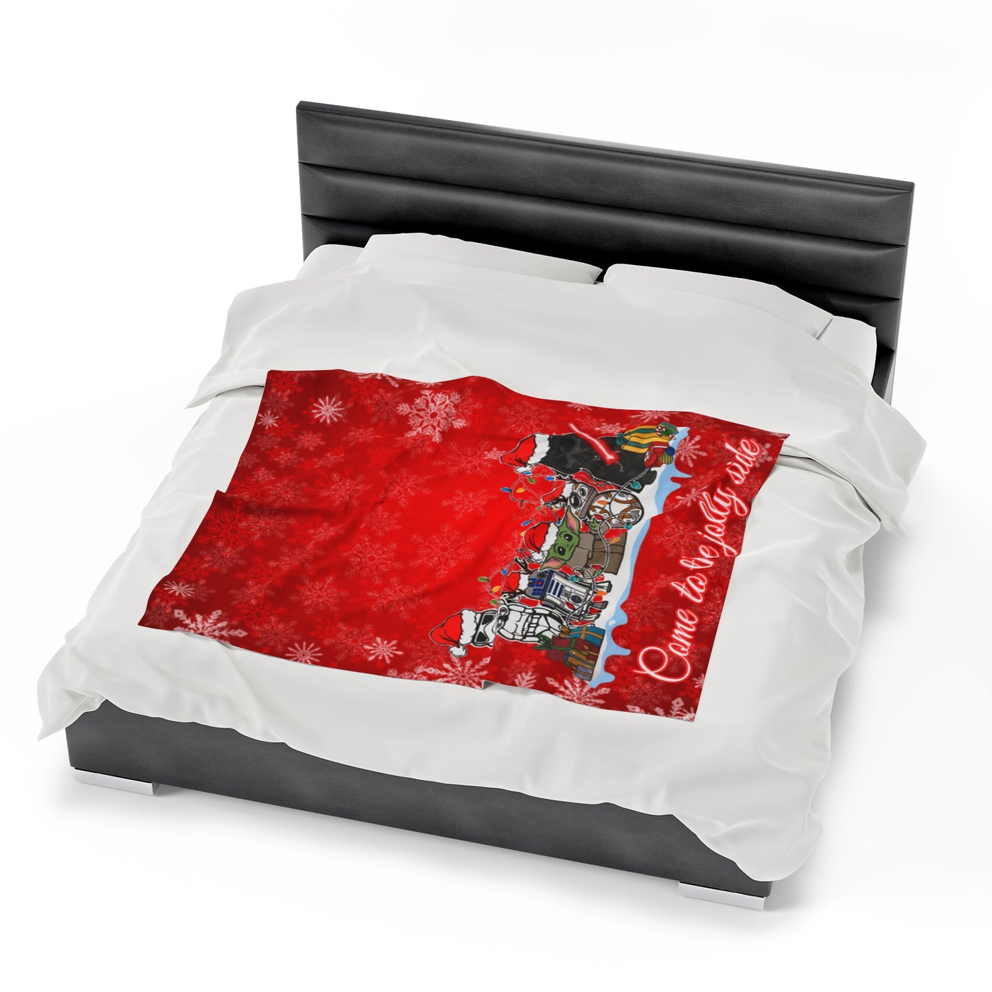 OMNI™ Star Wars Cartoon (Come To The Jolly Side) Christmas Themed Velveteen Plush Blanket