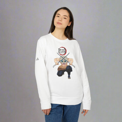 OMNI™ Demon Slayer Inosuke Beast Breathing Adidas Unisex Fleece Crewneck Sweatshirt