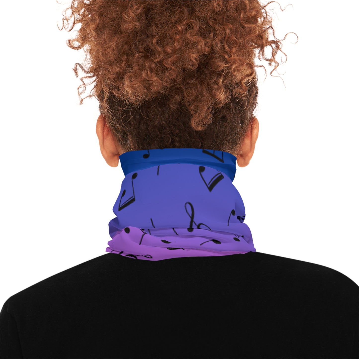 OMNI™ Music Note Purple and Blue Gradient Mid-weight Neck Gaiter