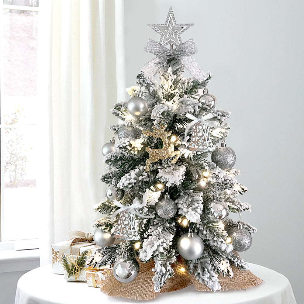 OMNI™ 2ft Silver Mini Christmas Tree With Lights