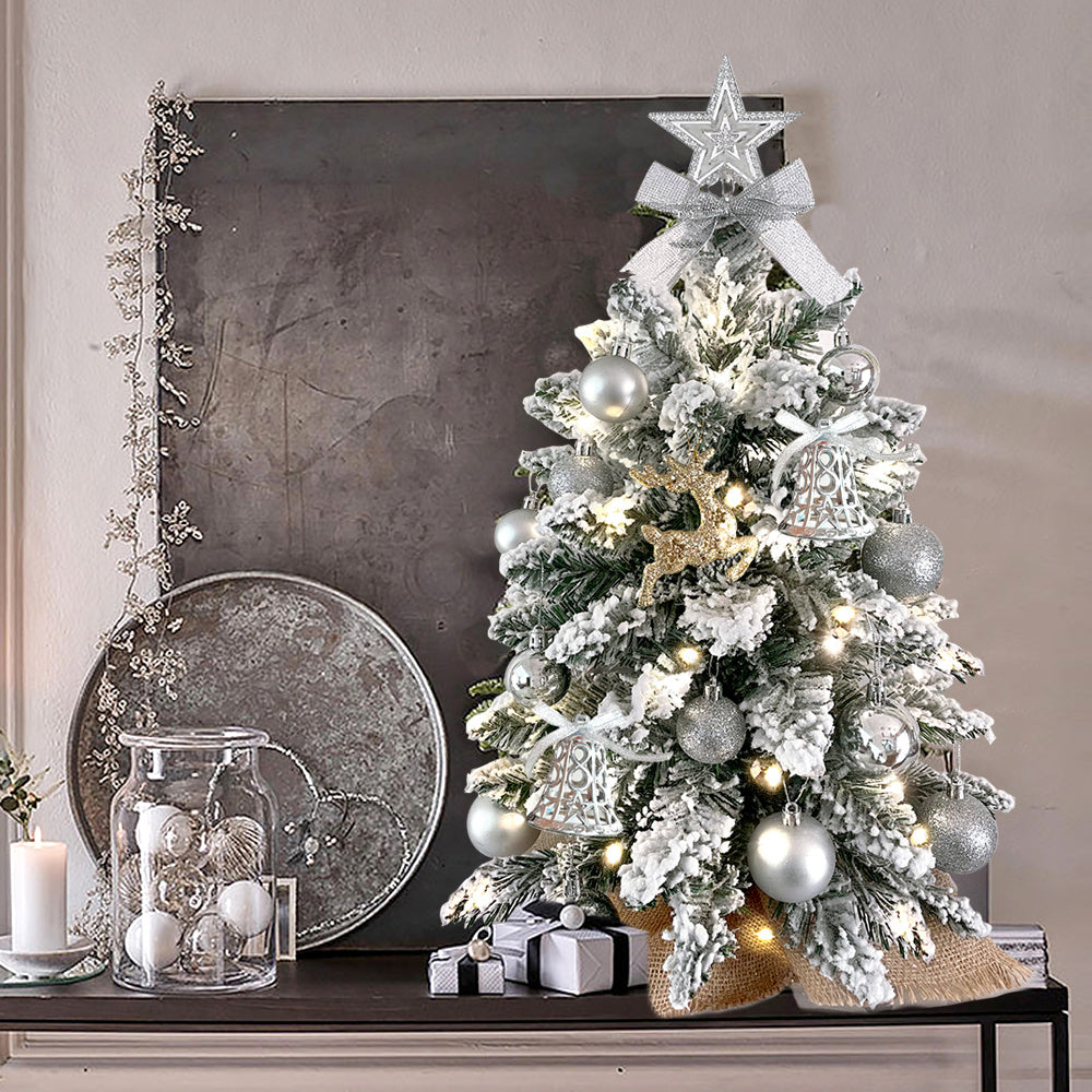 OMNI™ 2ft Silver Mini Christmas Tree With Lights