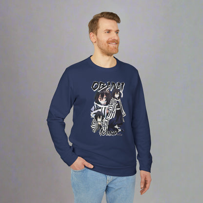 OMNI™ Demon Slayer Serpent Hashira Obanai Iguro Adidas Unisex Fleece Crewneck Sweatshirt