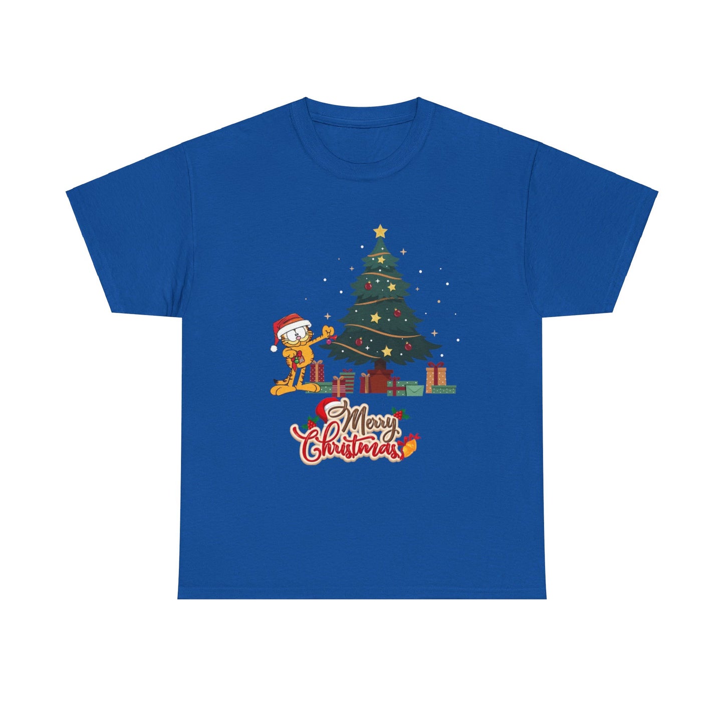 OMNI™ Garfield Christmas Themed Unisex Heavy Cotton T-Shirt