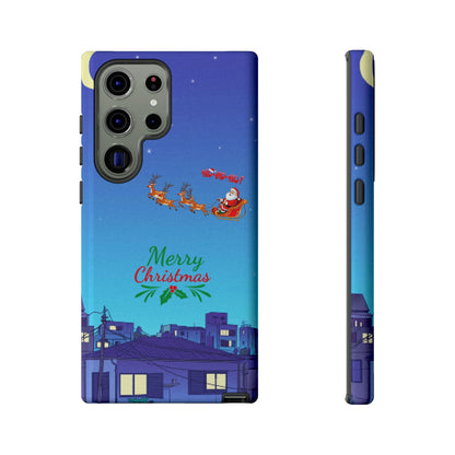 OMNI™ Santa and His Reindeer (Merry Christmas) Starry Night Double Layered Phone Cases