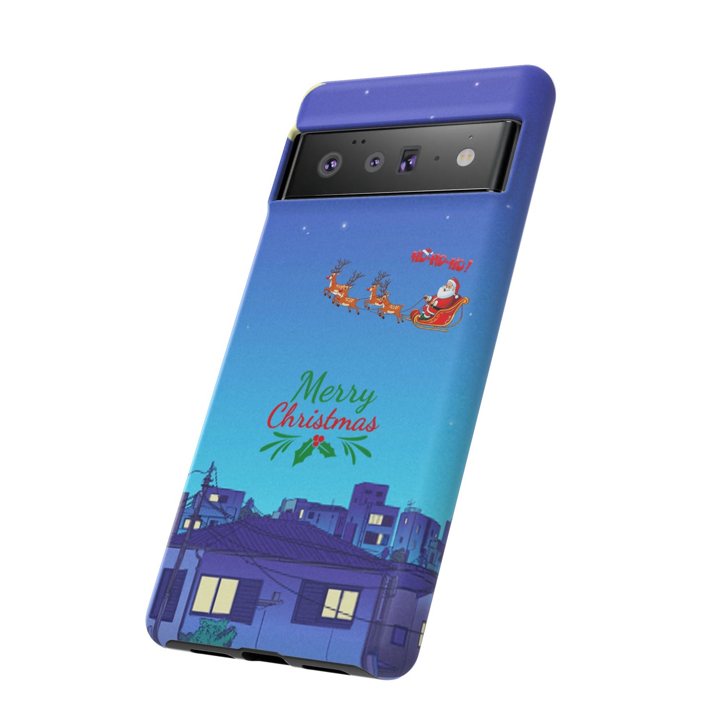 OMNI™ Santa and His Reindeer (Merry Christmas) Starry Night Double Layered Phone Cases